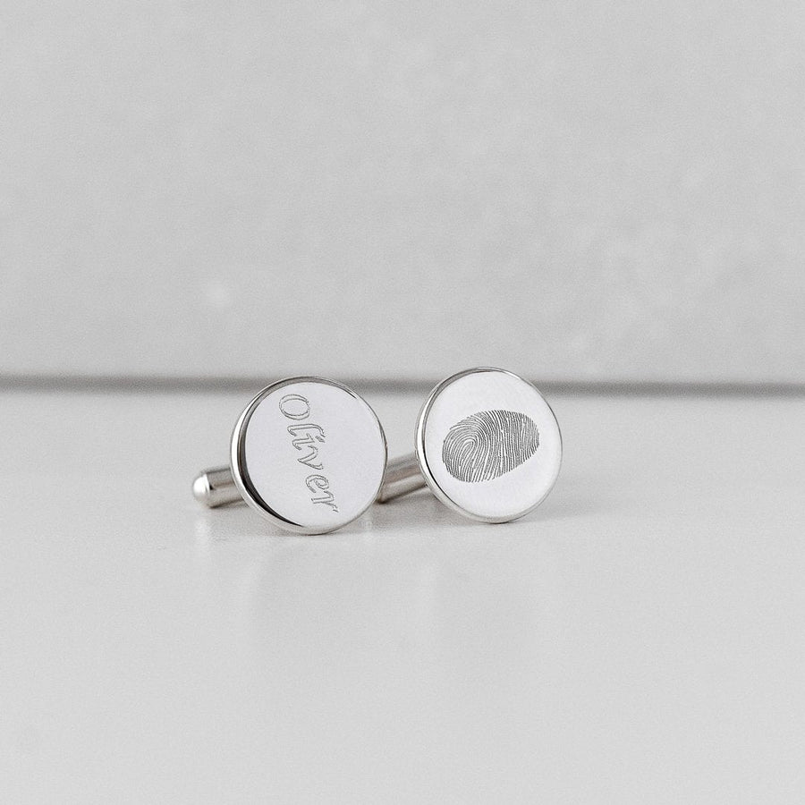 The Classic Fingerprint Cufflinks | Sterling Silver