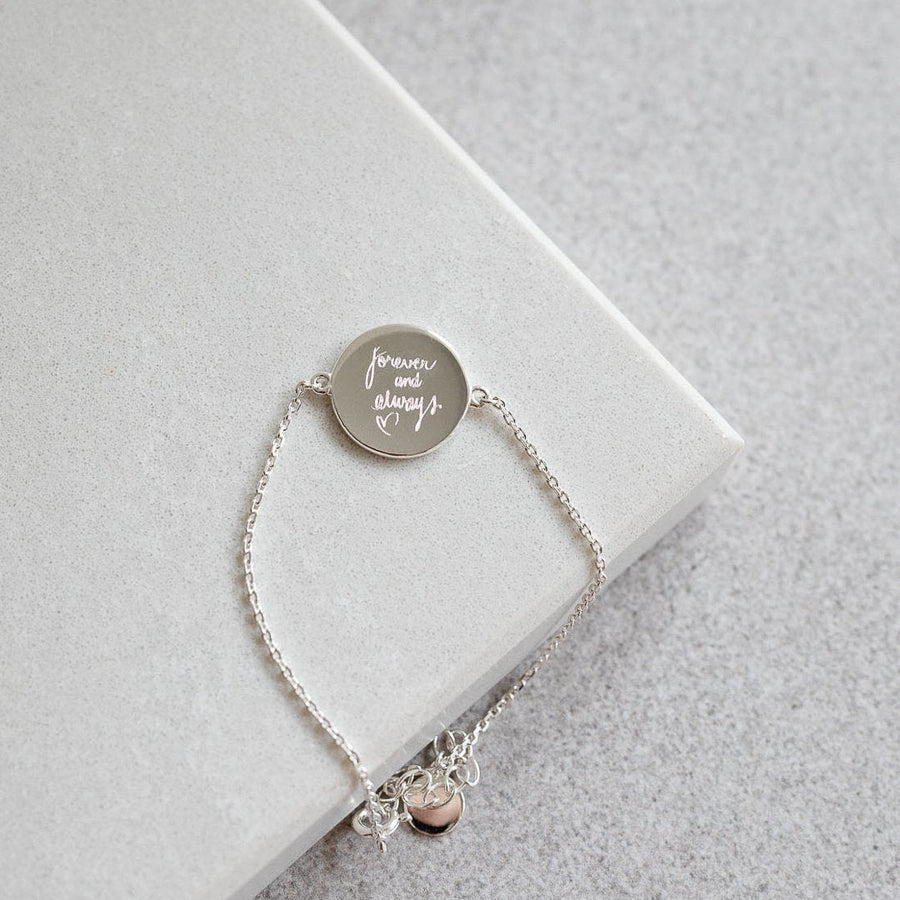 The Double Sided Handwriting Bracelet | Diamond Chain