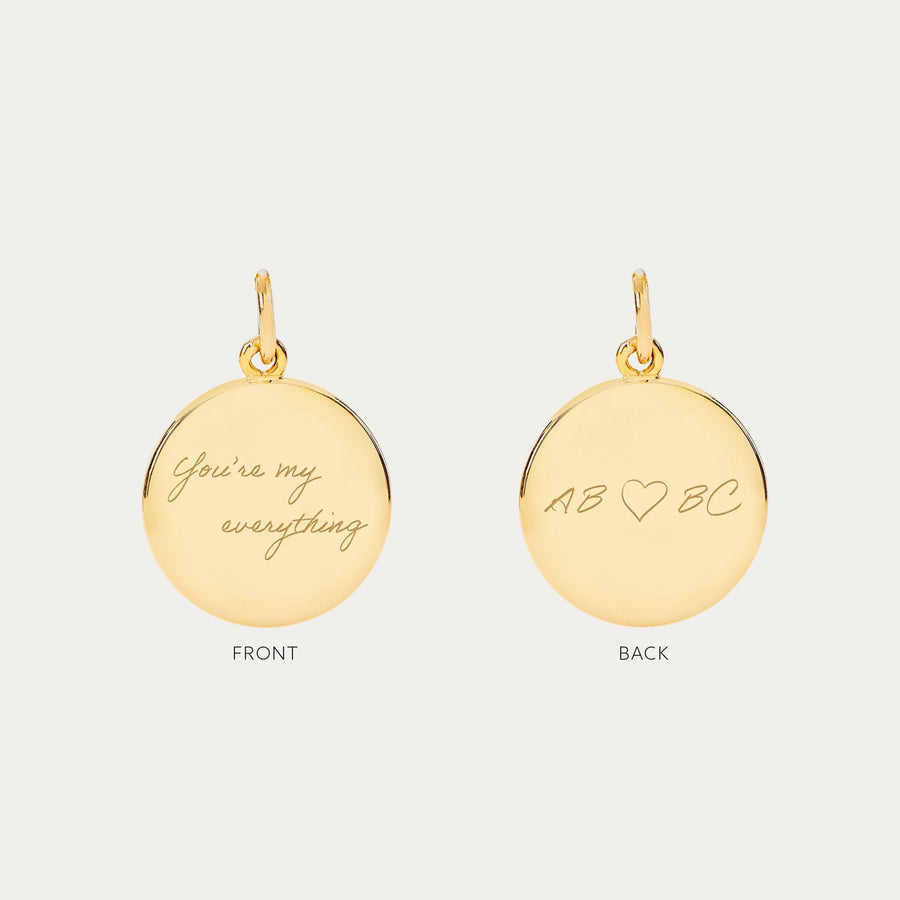 The Double Sided Handwriting Pendant - Deja Marc Jewellery