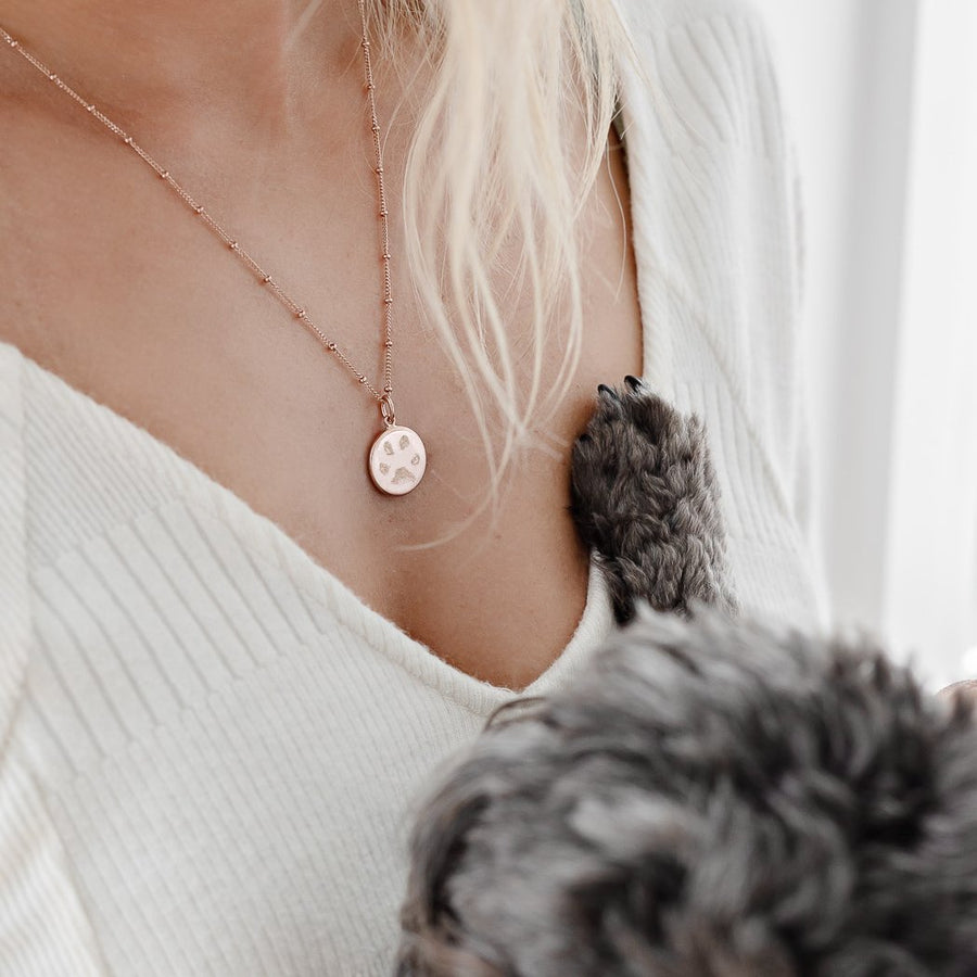 The Double Sided Paw Print Necklace | Bobble Chain