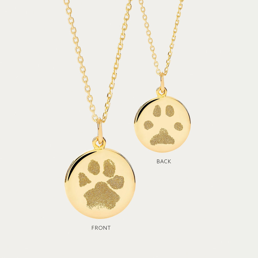 The Double Sided Paw Print Necklace | Diamond Chain - Deja Marc Jewellery