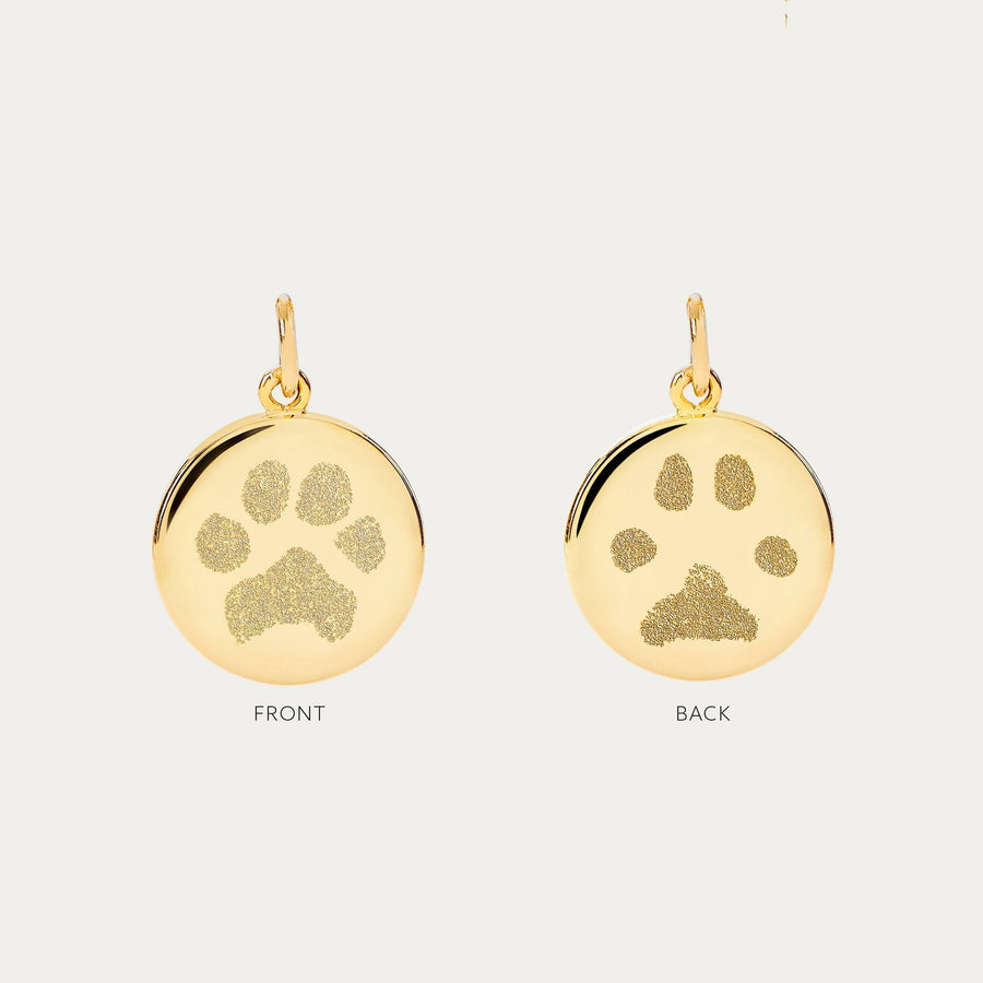 The Double Sided Paw Print Pendant - Deja Marc Jewellery