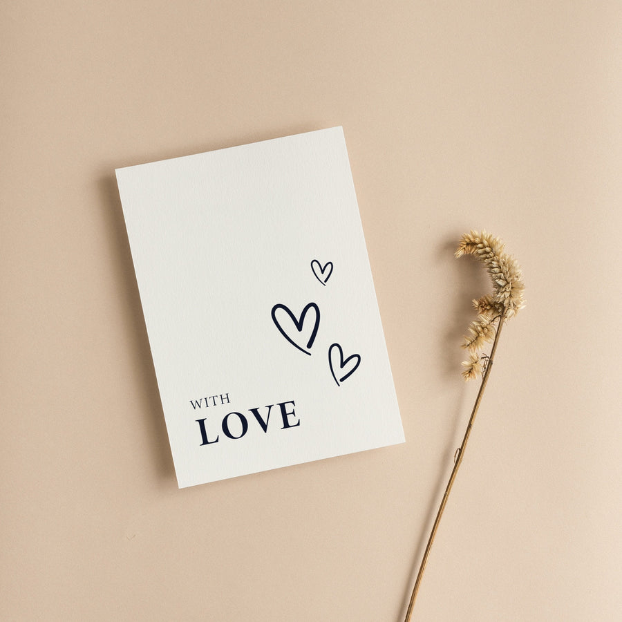 'With Love' Greeting Card - Deja Marc Jewellery